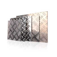 Aluminium Chequered Plates - Aluminium, Square Shape, Silver Color, Polished Surface Treatment | Easy Installation, Slip Resistant, Warranty Included