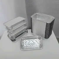 Foil Disposable Silver Box - 750ml Capacity, Aluminum Foil Material, Lightweight & Hygienic Food Packaging Solutions