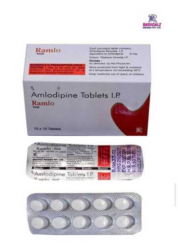 Amlodipine - 5mg Tablets | Dosage As Per Doctor Prescription, Cool & Dry Storage, 10x10 Tablets Per Box