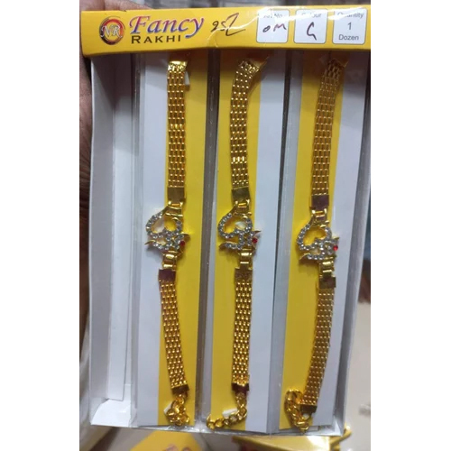 Bracelet Rakhi - Lightweight, Coated Plain Design | Hinduism Theme Perfect for Celebrating Bonds and Traditions