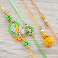 Handmade Rakhi - Lightweight Design | Coated Finish, Plain Style, Hinduism Theme