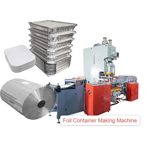 SS Aluminium Foil Container Making Machine - Stainless Steel, Automatic Operation, Coated Finish | Industrial Use, Electric Powered, Warranty Included
