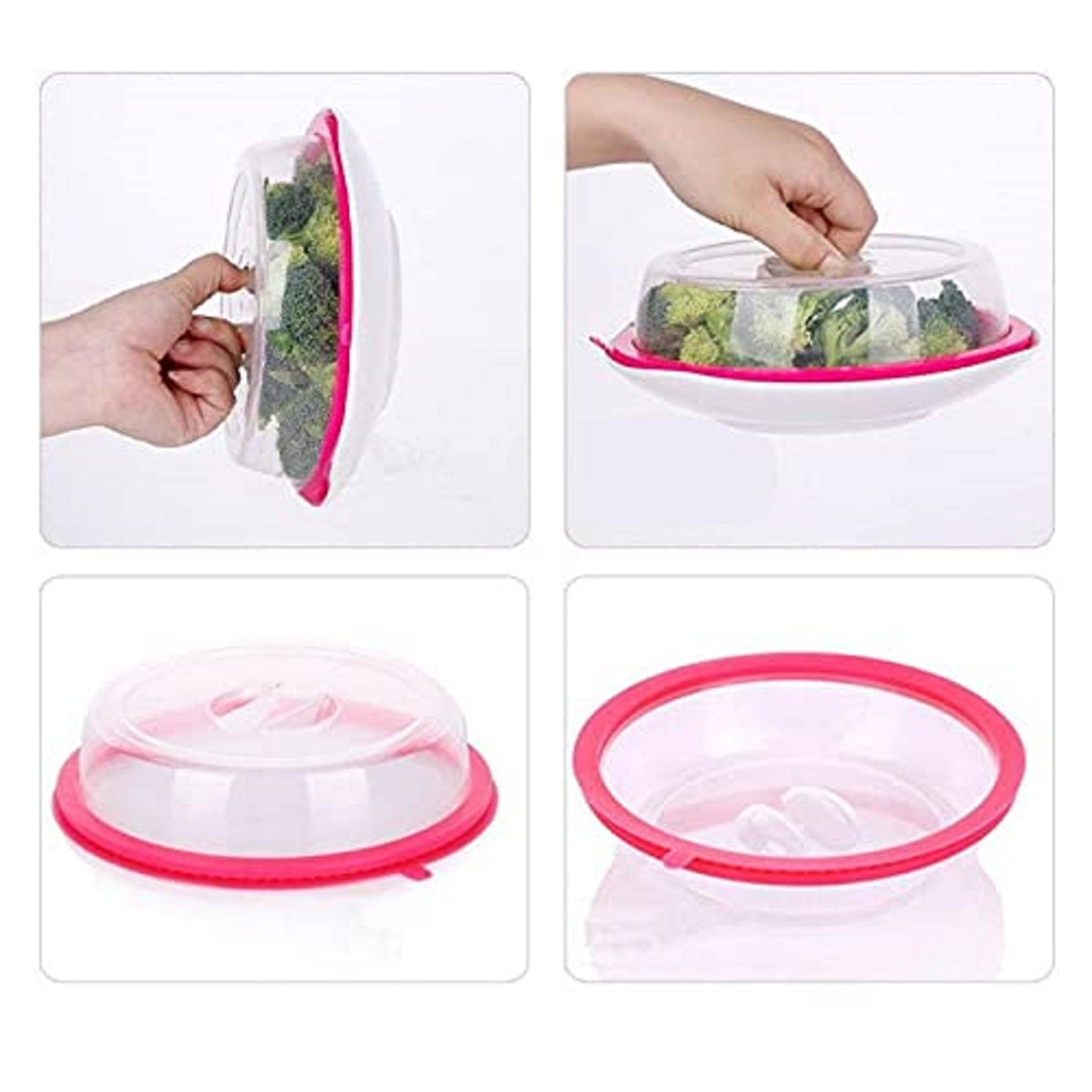 PLASTIC MICROWAVE DOME SILICONE FOOD COVER.