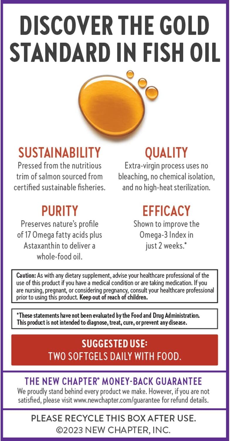 New Chapter Wholemega Fish Oil Supplement