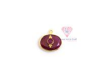 Natural Gemstone Oval Shape With Gold Filled Evil Eye Pendant