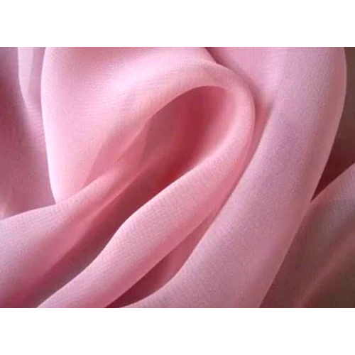 Fox Georgette Dyed Pink Color Fabric
