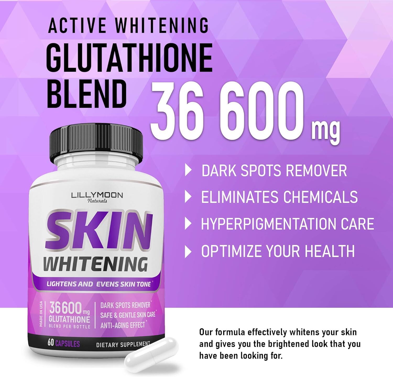 LILYMOON Glutathione Whitening Pills Skin Lightening Pills