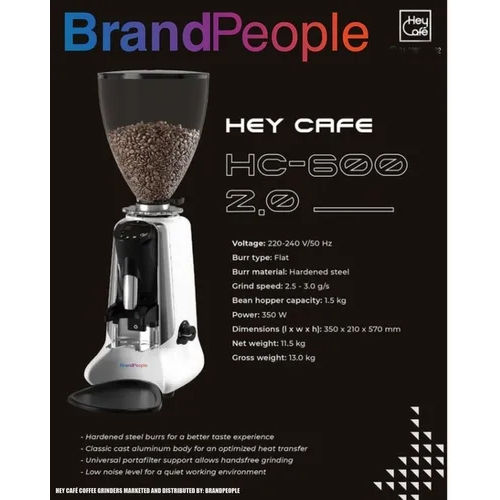 Hey Cafe Hc600 Ondemand Automatic Coffee Grinder Capacity: 10 Kg/Hr