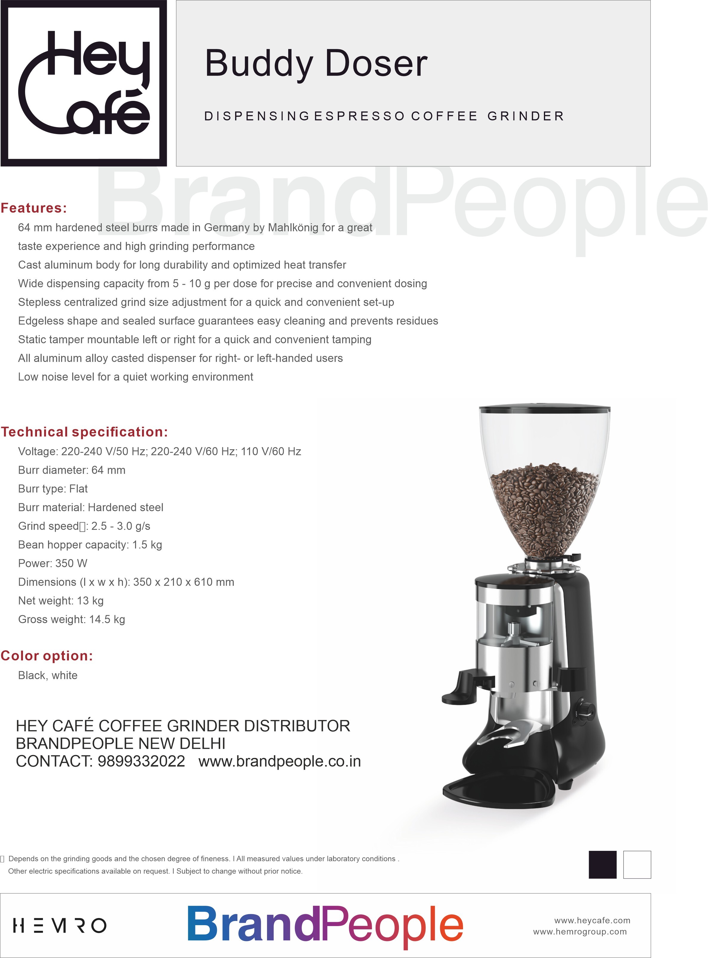 Hey Cafe Buddy Doser Coffee Grinder
