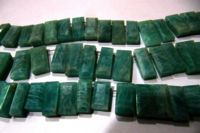 Natural Amazonite Baguette Shape 15-20mm Beads strand 8 Inches long