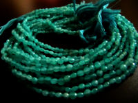 Natural Russian Amazonite Faceted Coin Shape 4mm Sold Per Strand 3'' Long