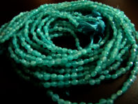 Natural Russian Amazonite Faceted Coin Shape 4mm Sold Per Strand 3'' Long