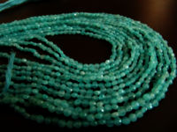 Natural Russian Amazonite Faceted Coin Shape 4mm Sold Per Strand 3'' Long