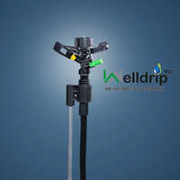 Mini Sprinkler Set - Durable Plastic, 360-degree Rotation | Ideal For Agricultural Irrigation, Solid Form For All Crop Sizes