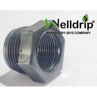 Male Female Thread Reducer Bushing - High-quality Pvc, 3/4 Inch Outer Diameter, Polished Surface, Elegant Black Color, Warranty Included