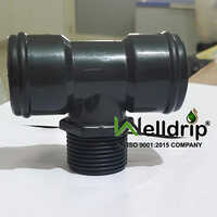 Hdpe Male Threaded Tee - 1 Inch Outer Diameter, Black Hdpe Material, Round Shape, Coated For Durability, Leak-free Pipe Connection