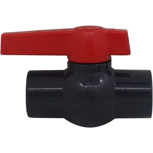 Black & Red Pp Solid Seal Ball Valve