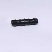 11x16 Drip Connector - Plastic Material, 11x16mm Thickness | Round Shape, Polished Black Finish, Leak-proof Design