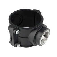Pvc Service Saddle - Pvc Material, Outer Diameter 63mm To 110mm, Round Shape, Black Color, Coated Surface Treatment, Warranty Included