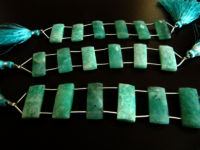 Natural Amazonite Cushion Shape Faceted 10X22mm Per Strand 6 Beads