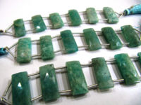 Natural Amazonite Cushion Shape Faceted 10X22mm Per Strand 6 Beads