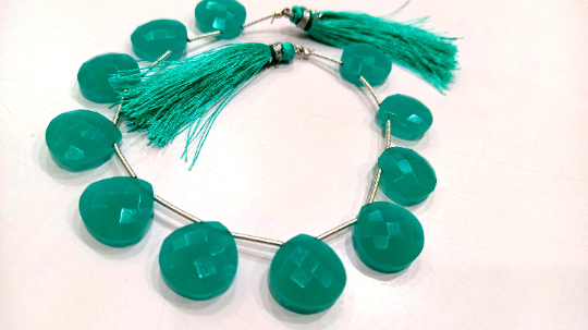 Amazonite Quartz Heart Shape14-15mm Beads Sold Per Strand 8 inches long