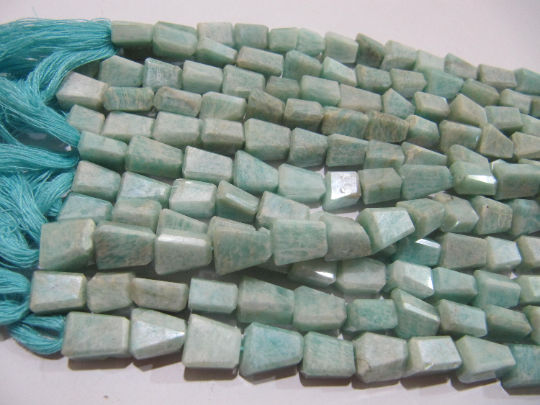 Natural Amazonite Nugget Shape 9x11mm to 10x12mm Beads Strand 8 inch long