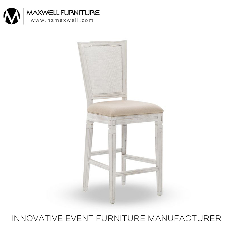 BS-547B Wood Frame With Linen Fabric Bar Chair for events wedding party