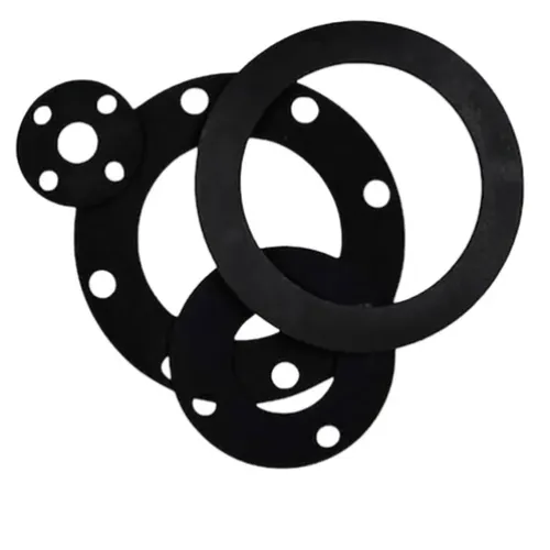 Industrial Grade Rubber Flange Gaskets - Color: Black