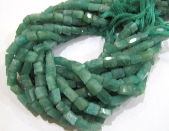 Natural Green Amazonite Nugget Shape 8mm To 12mm Beads Strand 8 Inches Long