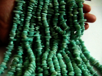 Natural Amazonite Flat Nugget Shape Plain 10mm To 15mm Beads Strand 8'' Long