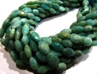 Natural Amazonite Oval Shape Faceted 10mm to 12mm Beads sold per Strand 13'' Long