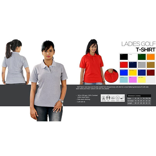 Ladies Golf T-shirt - Color: Multicolor