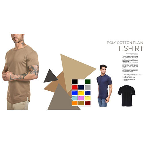 Poly Cotton Plain T-shirt