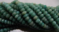 Natural Amazonite Rondelle Faceted 7-8mm Beads Strand 13 inch long