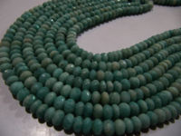 Natural Amazonite Rondelle Faceted 7-8mm Beads Strand 13 inch long