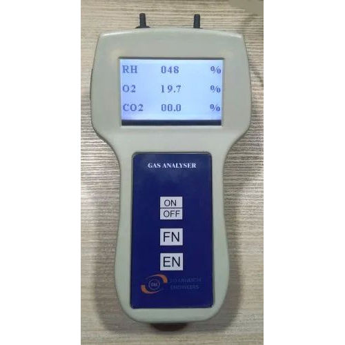 Portable Oxygen And Carbon Dioxide Analyzer - ABS High Impact Plastic, 115(H) X 180(L) X 60(D) Dimensions | Detects O2 & CO2 Efficiently