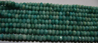 Natural Amazonite Rondelle Faceted 3-4 mm Beads Strand 13 inch long