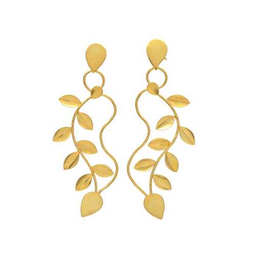 designer leaf fashion earring set