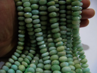 Natural Green Amazonite Rondelle Faceted 9-10 mm Beads Strand 10 inch long