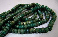 Natural Amazonite Rondelle Faceted Silver 6-7mm Beads Strand 13 inches long