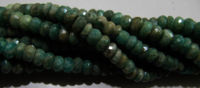 Natural Amazonite Rondelle Faceted 7 -8mm Beads Strand 13 inches long