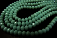 Light Amazonite Hydro quartz Rondelle Faceted 6mm Beads Strand 17 inches long