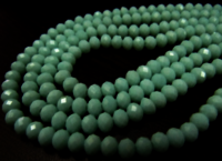 Light Amazonite Hydro quartz Rondelle Faceted 6mm Beads Strand 17 inches long