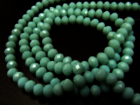 Light Amazonite Hydro quartz Rondelle Faceted 6mm Beads Strand 17 inches long