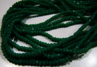 Green Amazonite Hydro quartz Rondelle Faceted 3mm Beads Strand 16'' long