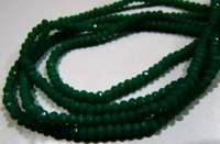 Green Amazonite Hydro quartz Rondelle Faceted 3mm Beads Strand 16'' long