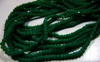 Green Amazonite Hydro quartz Rondelle Faceted 3mm Beads Strand 16'' long