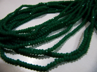 Green Amazonite Hydro quartz Rondelle Faceted 3mm Beads Strand 16'' long