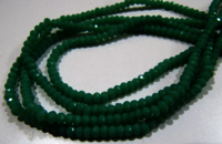 Green Amazonite Hydro quartz Rondelle Faceted 3mm Beads Strand 16'' long